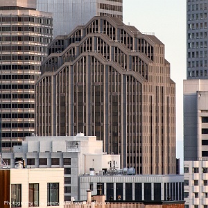 The financial district  from Coit Tower  San Francisco, California USA